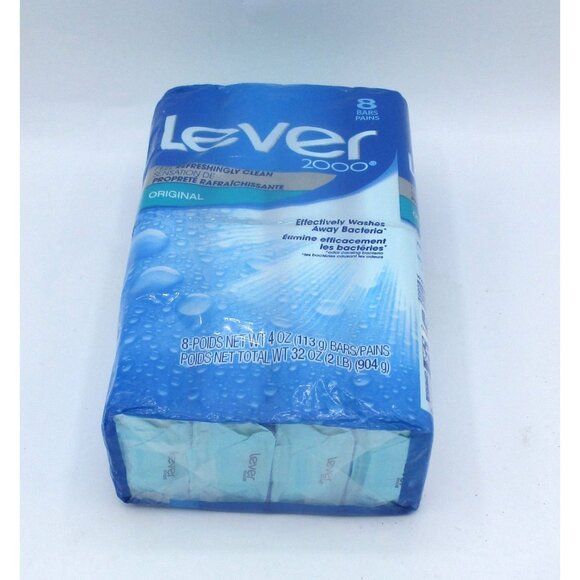 Lever 2000 Original Fresh Refreshing Clean 8-Bar Soap 4 Oz Each For All Skin Typ - Picture 2 of 4